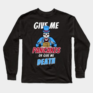 Pancake Lover Skeleton Long Sleeve T-Shirt